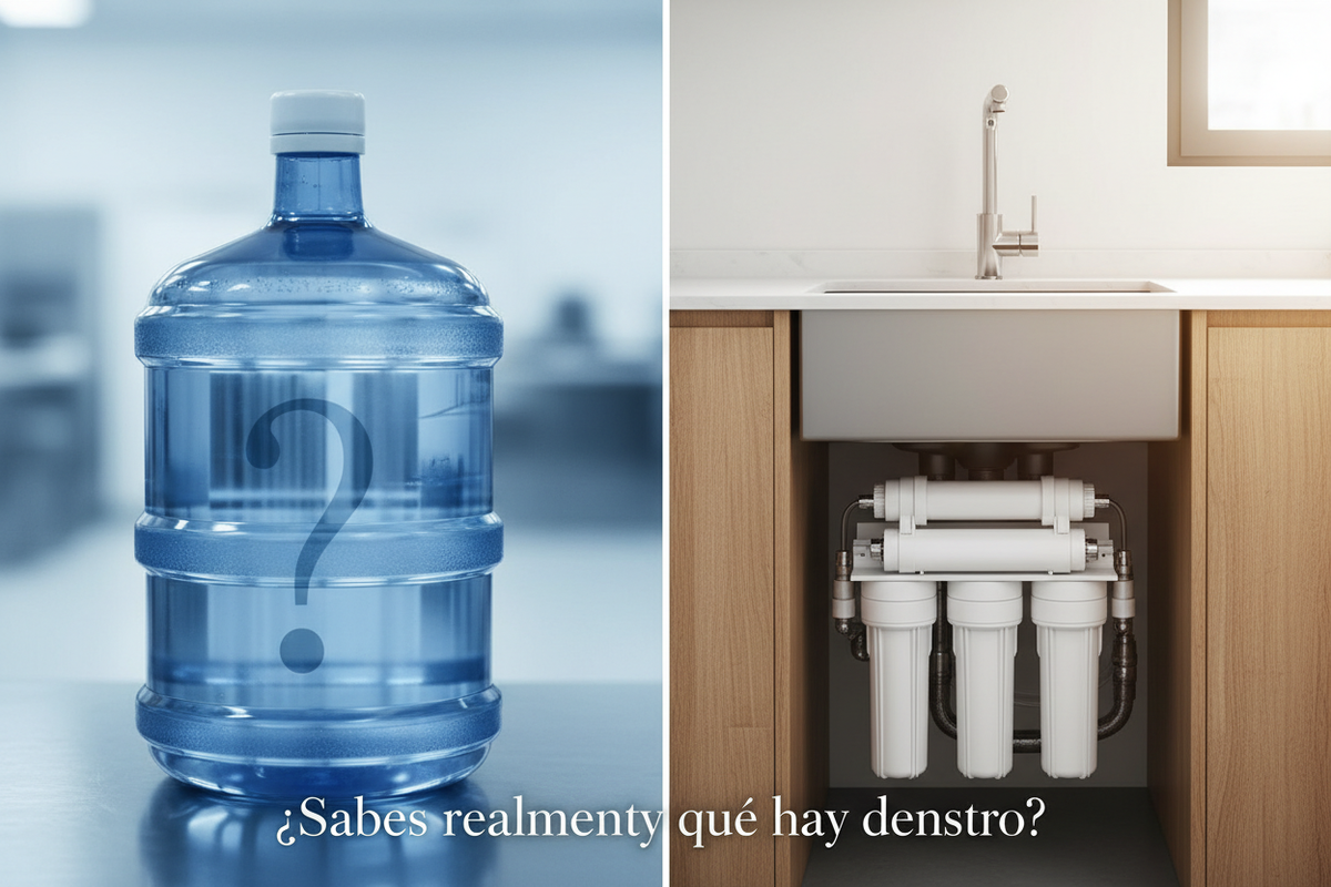 Garrafón de agua de distribución versus sistema de ósmosis inversa doméstica - comparativa real